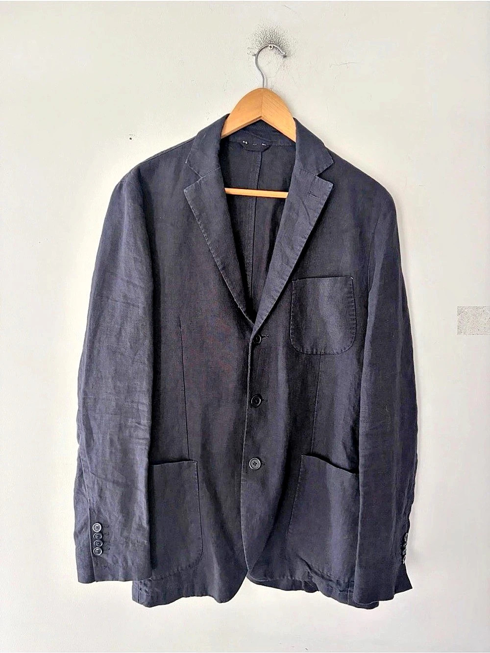 C.P. Company Linen 3 Button Navy Blue Blazer Jacket Size 50